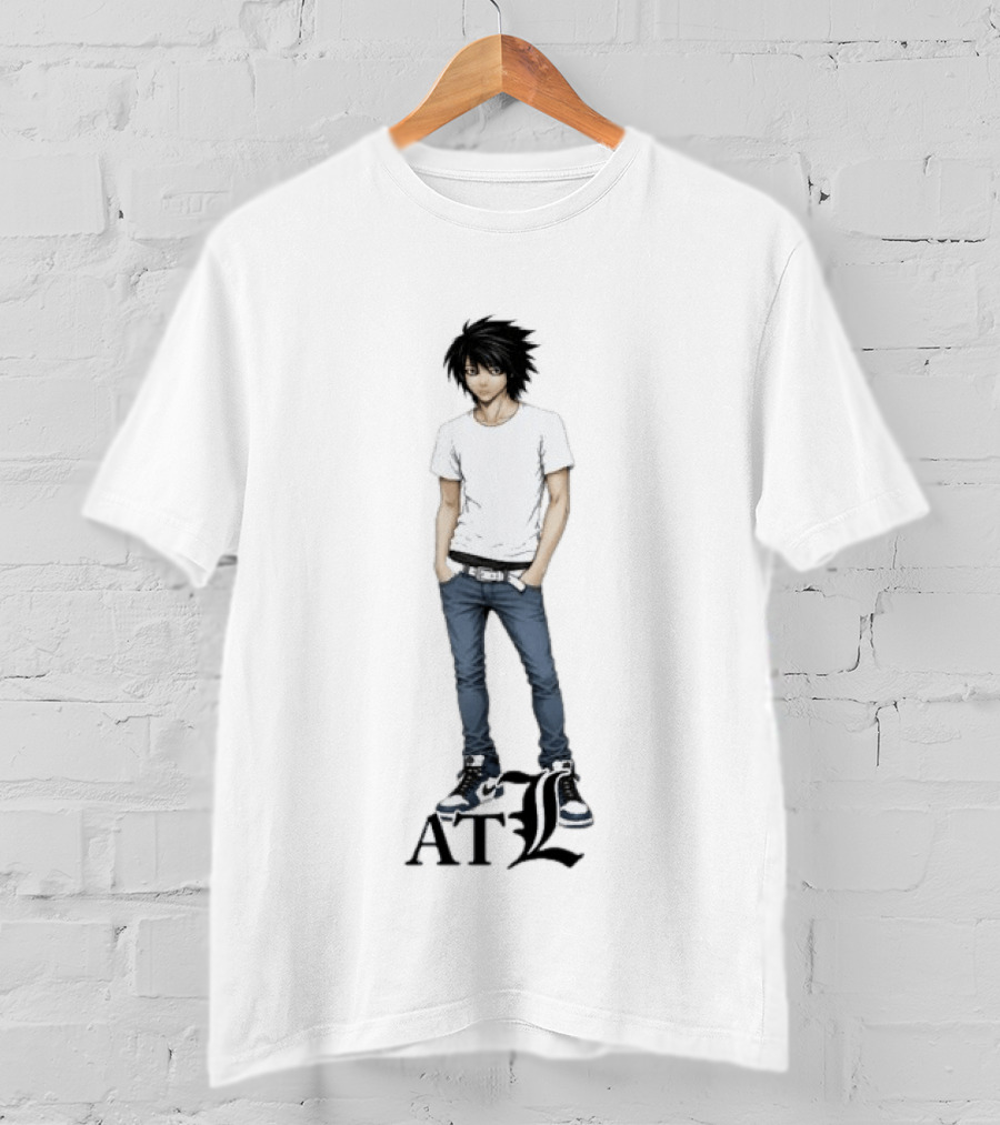 L Death Note Character ATL Style Anime Manga Fashion T-Shirt