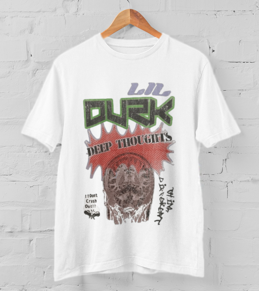 Lil Durk Deep Thoughts 100% Crash Out Brain Power Vortex T-Shirt