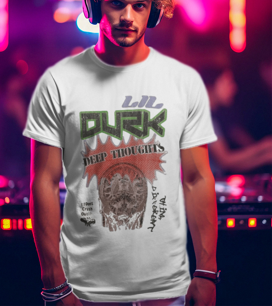 Lil Durk Deep Thoughts 100% Crash Out Brain Power Vortex T-Shirt
