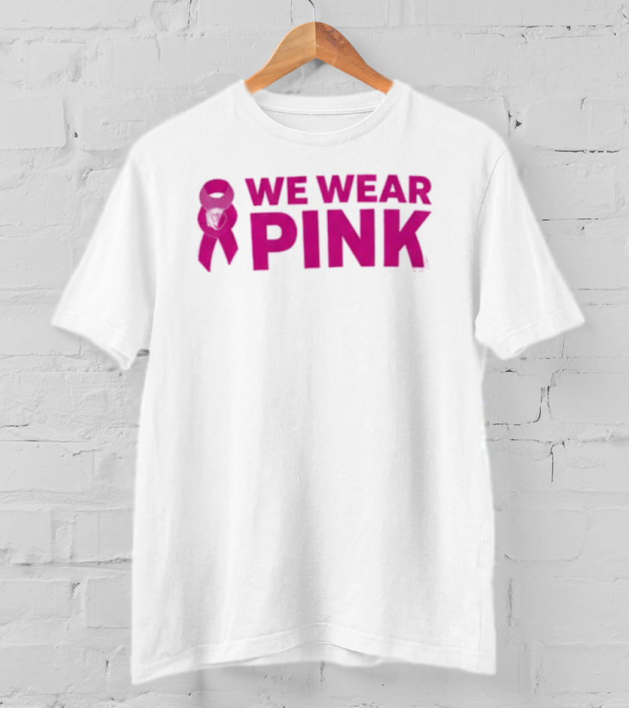 Memphis Grizzlies We Wear Pink Breast Cancer Awareness Support T-Shirt