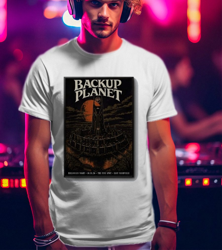 Halloween Night Backup Planet The Five Spot East Nashville 10.31.26 T-Shirt