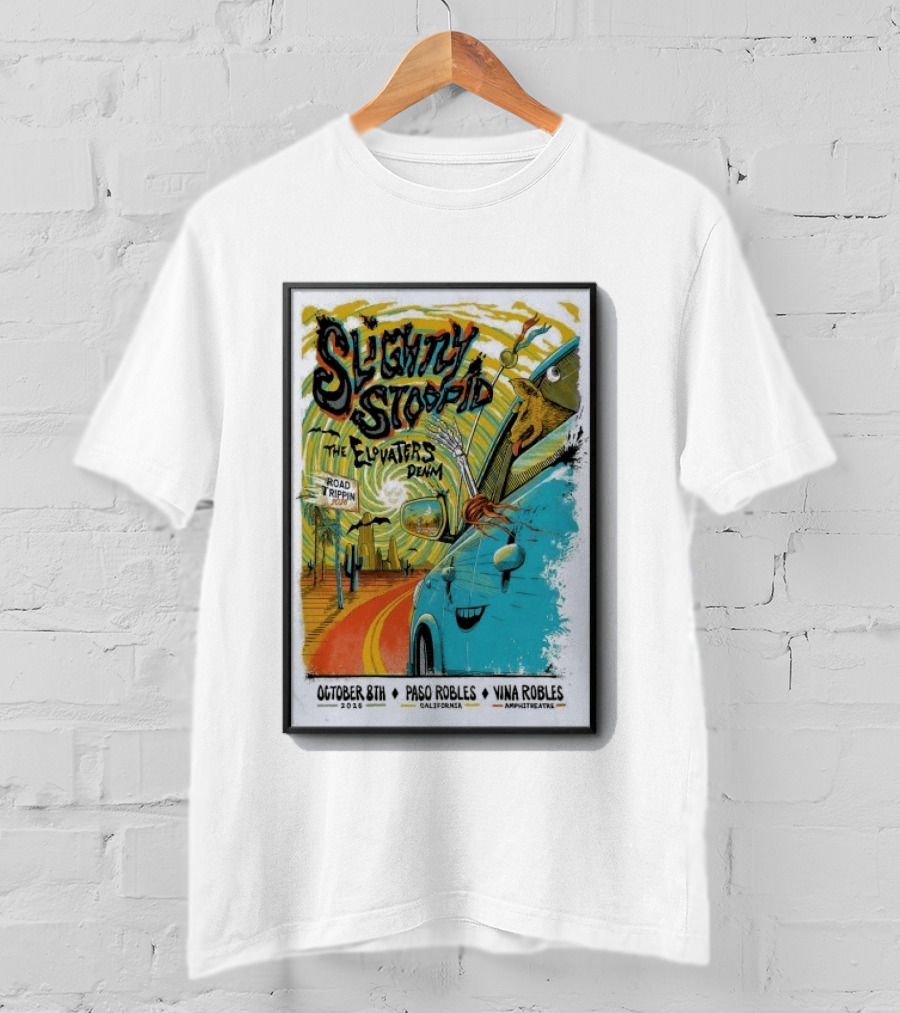 Slightly Stoopid And The Elovaters Concert Vina Robles Paso Robles CA Oct 8 2026 Road Trippin T-Shirt