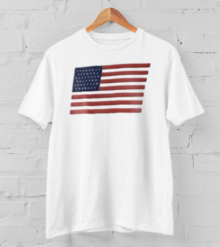 Pure Baseball American Flag Grey Stars And Stripes Iconic Heritage T-Shirt