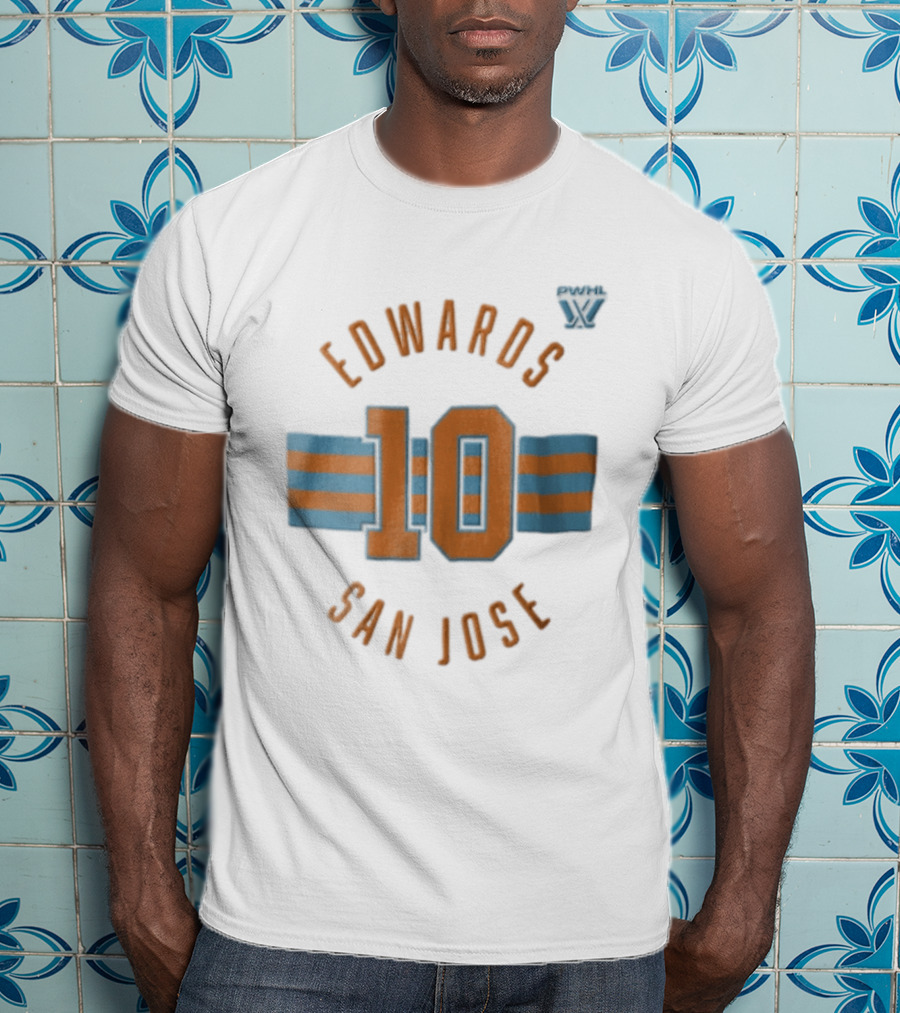 PWHL Edwards 10 San Jose Jersey Name Number T-Shirt