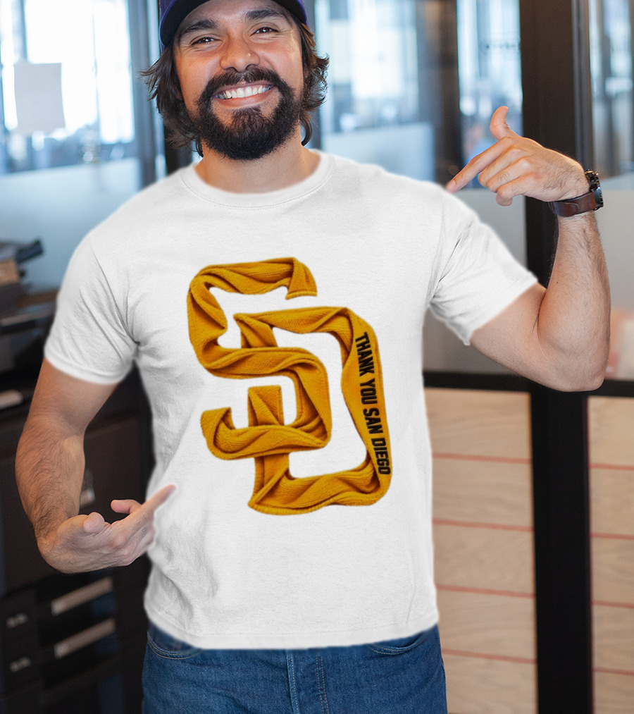 San Diego Padres Thank You San Diego SD Scarf T-Shirt