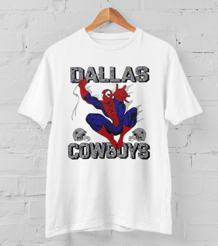 Dallas Cowboys Spider Man Marvel Super Hero NFL T-Shirt