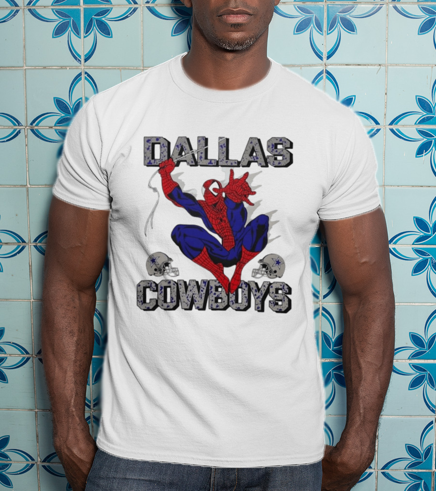 Dallas Cowboys Spider Man Marvel Super Hero NFL T-Shirt