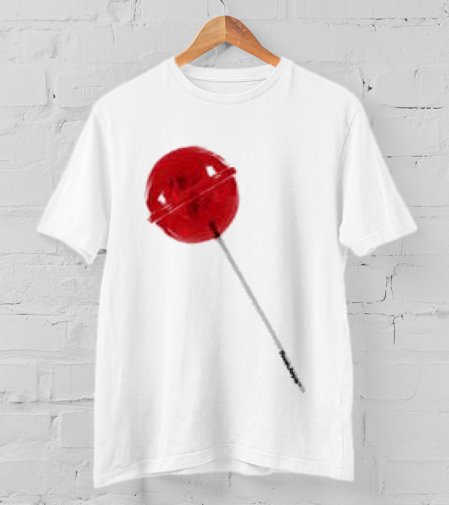 Twojeys Lollipop White Red Candy Stick T-Shirt