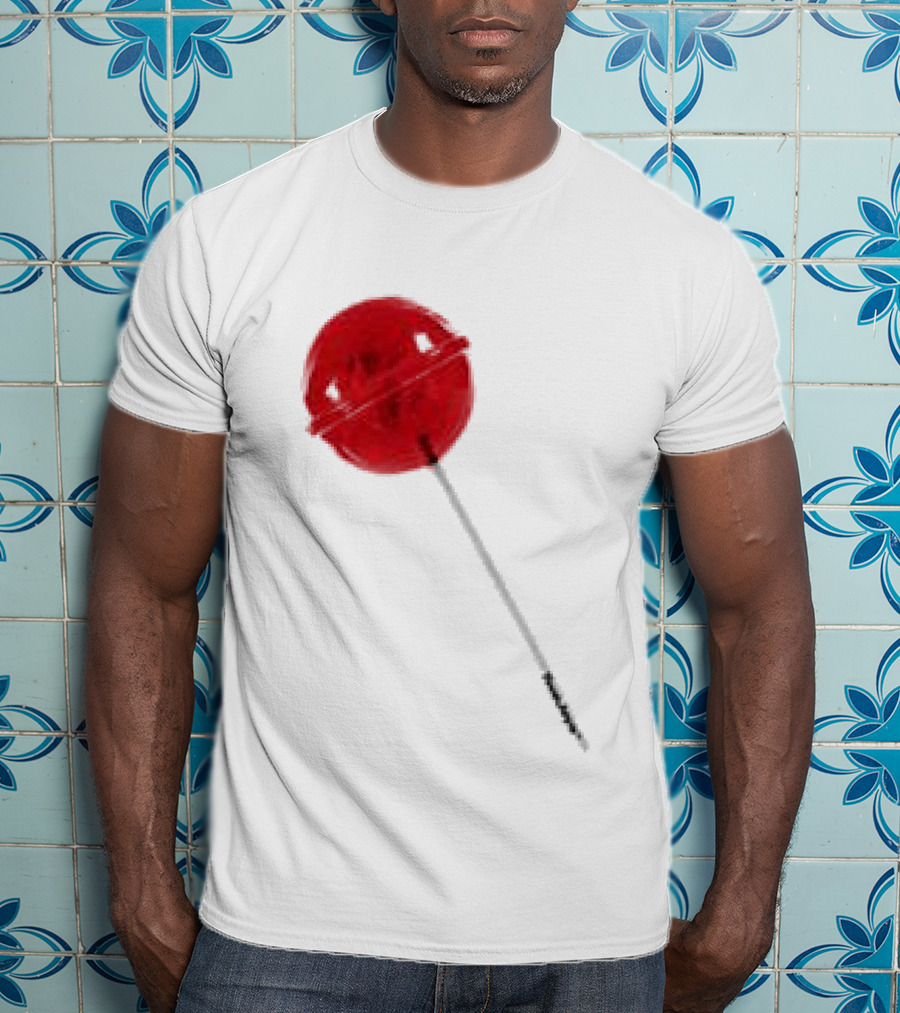Twojeys Lollipop White Red Candy Stick T-Shirt