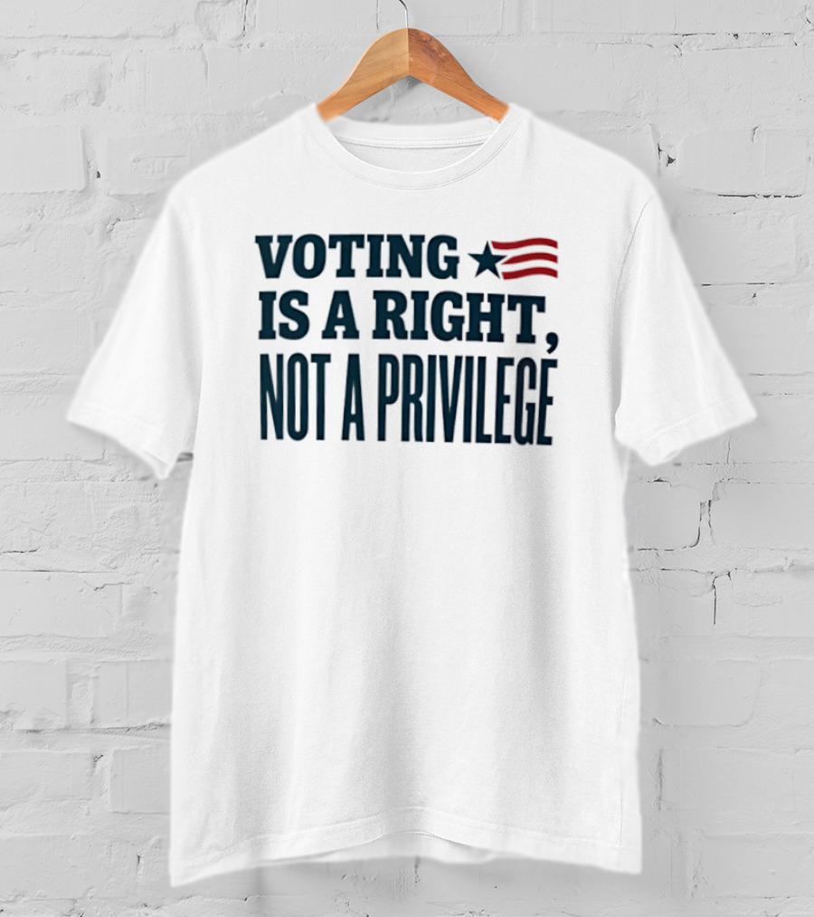 Voting Is A Right Not A Privilege Star And Stripes T-Shirt