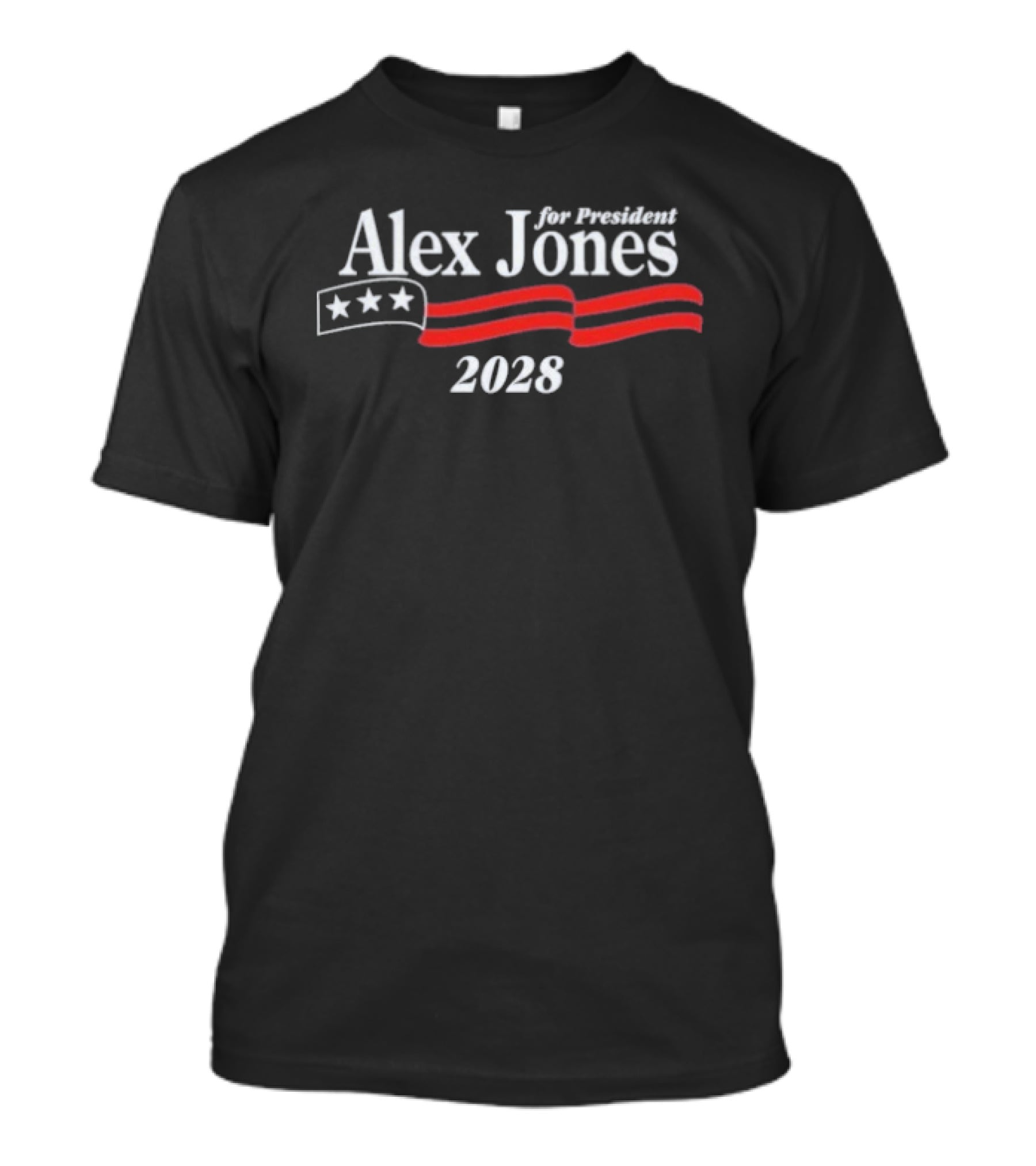 Alex Jones 2028 For President Campaign Stars And Stripes T-Shirt