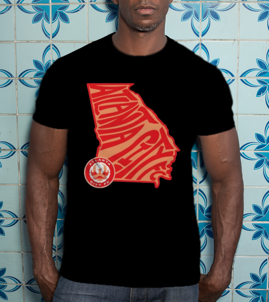 Atlanta City FC Groovy Team State Map Ensemble T-Shirt