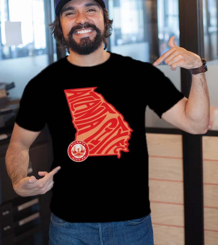 Atlanta City FC Groovy Team State Map Ensemble T-Shirt
