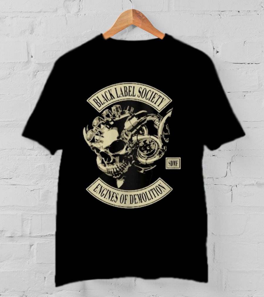 Black Label Society Engines Of Demolition Skull SDMF T-Shirt