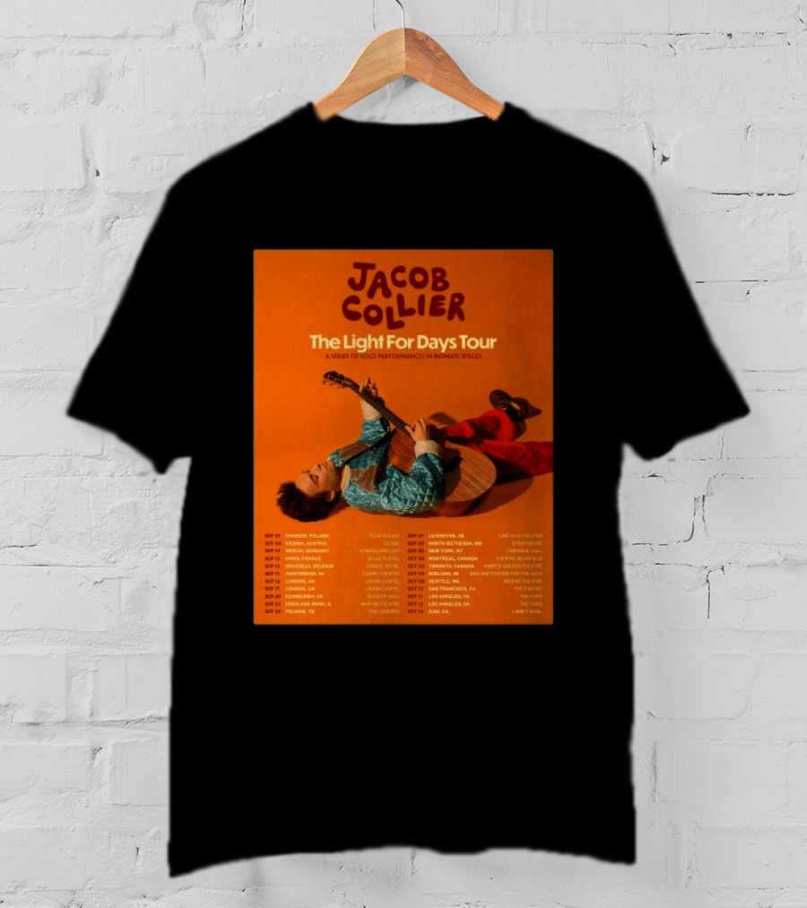 Jacob Collier The Light For Days Tour 2026 A Series Of Solo Performances In Intimate Spaces T-Shirt