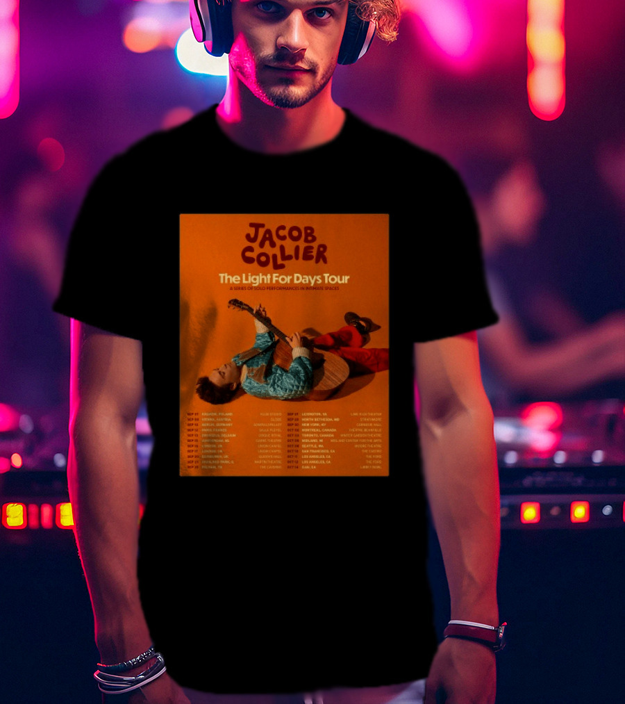 Jacob Collier The Light For Days Tour 2026 A Series Of Solo Performances In Intimate Spaces T-Shirt