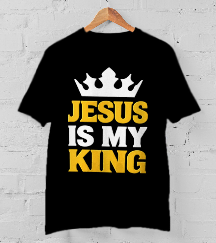 Jesus Is My King White Crown Christian Faith T-Shirt