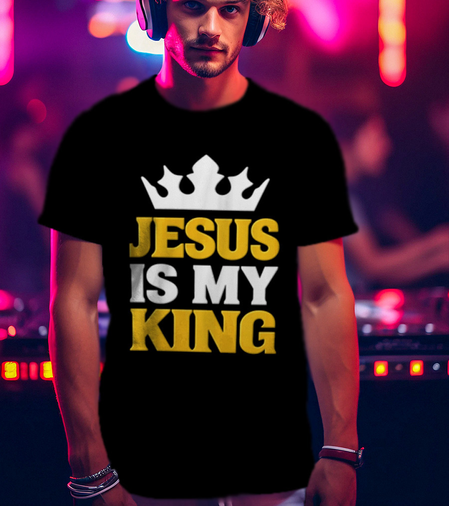 Jesus Is My King White Crown Christian Faith T-Shirt
