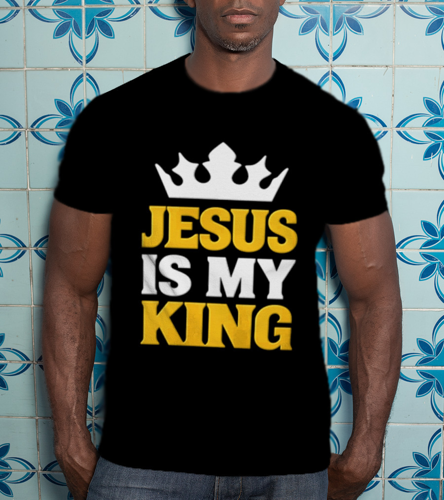 Jesus Is My King White Crown Christian Faith T-Shirt