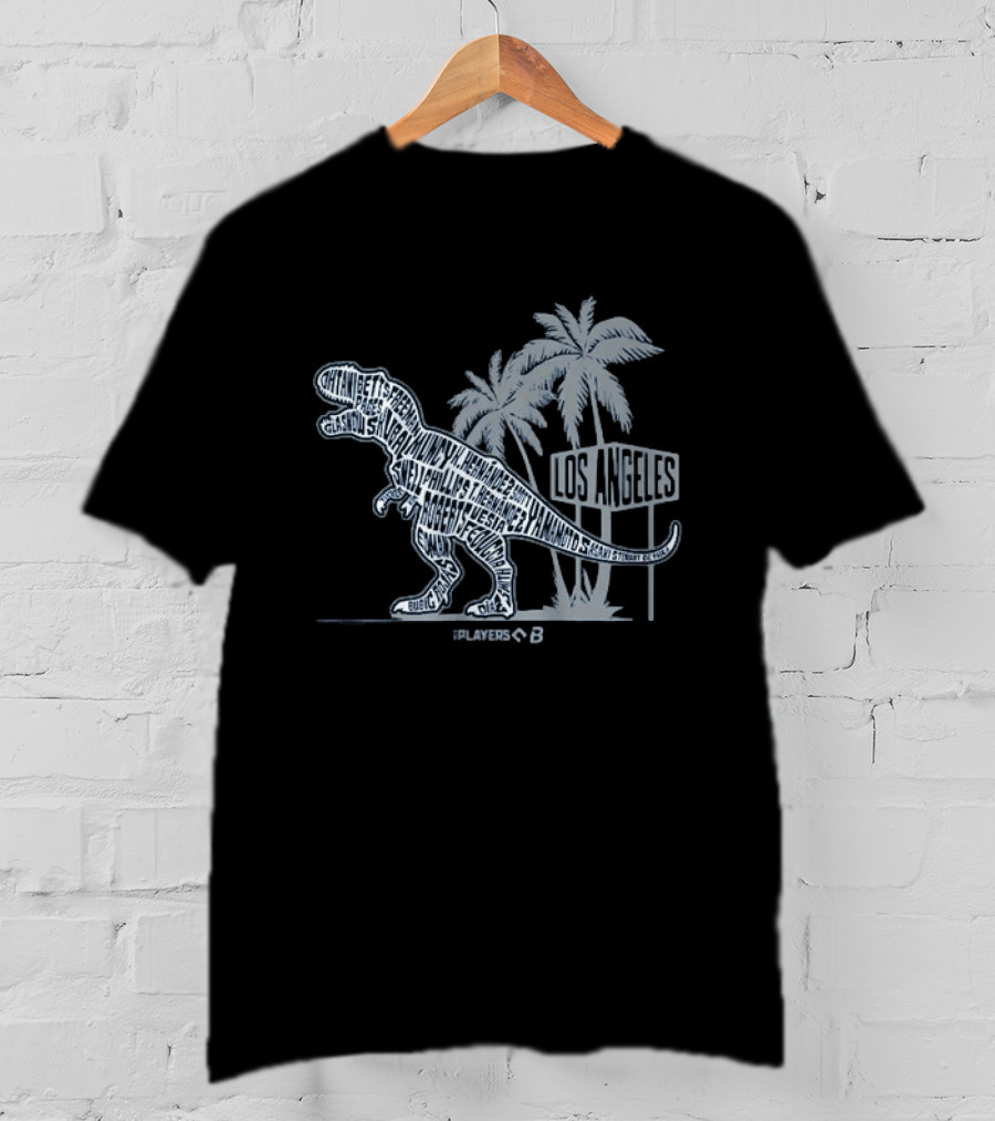 Players Los Angeles Dinosaurs Baseball Palm Trees T-Shirt