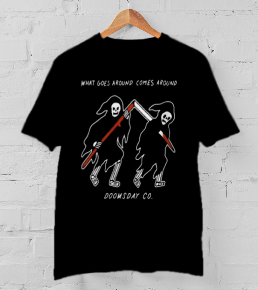 What Goes Around Comes Around Doomsday Co Black Grim Reaper T-Shirt