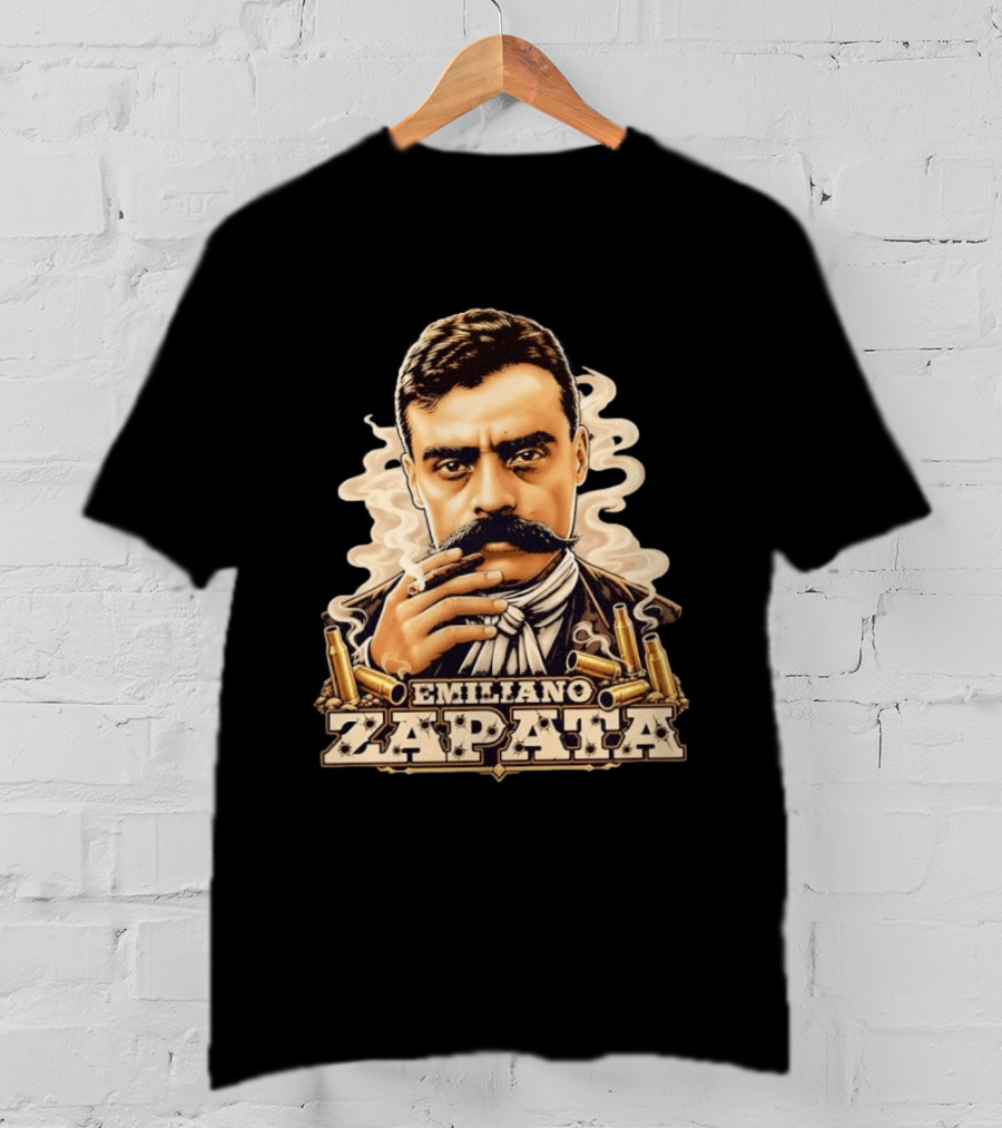 Emiliano Zapata Mexican Revolution Smoking Gun T-Shirt