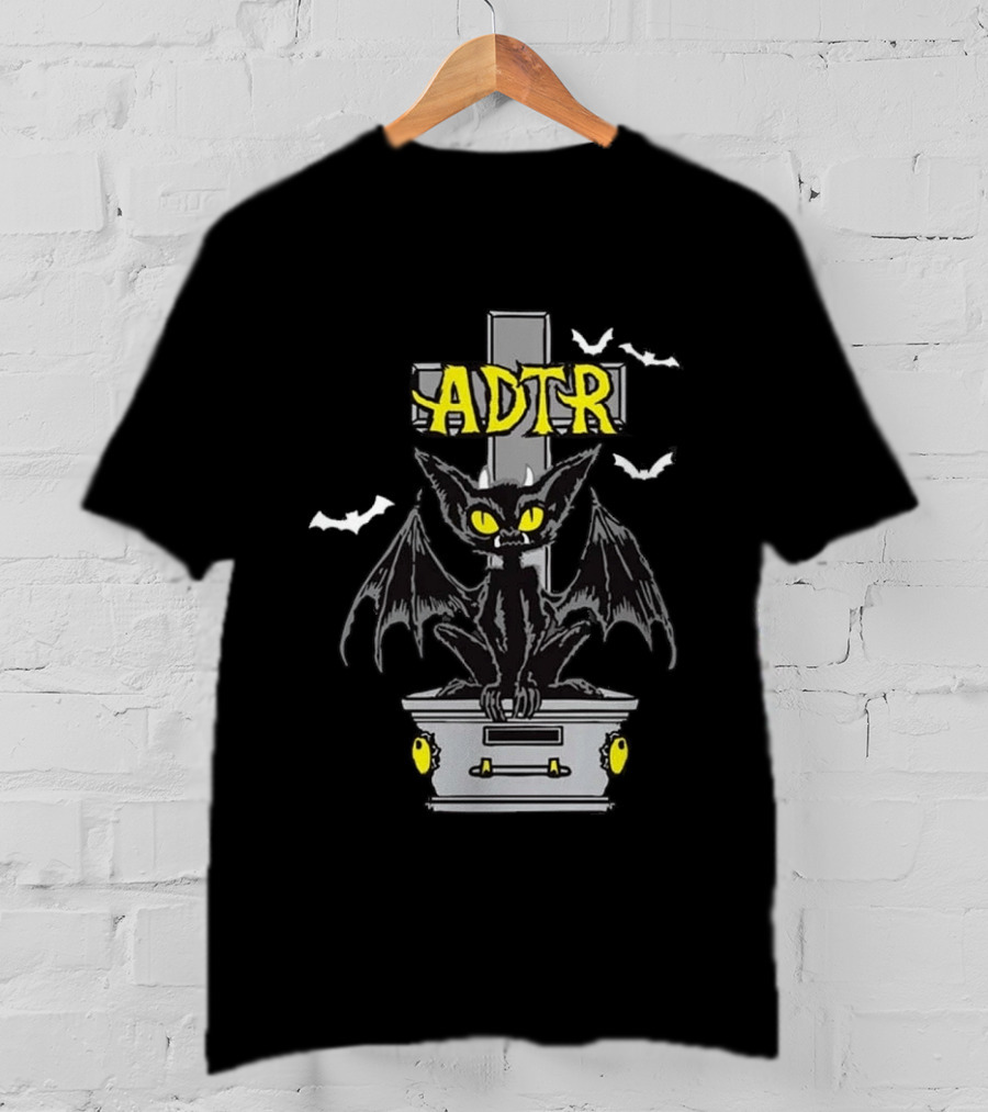 ADTR Halloween 2026 Dead And Buried Gargoyle With Bats T-Shirt