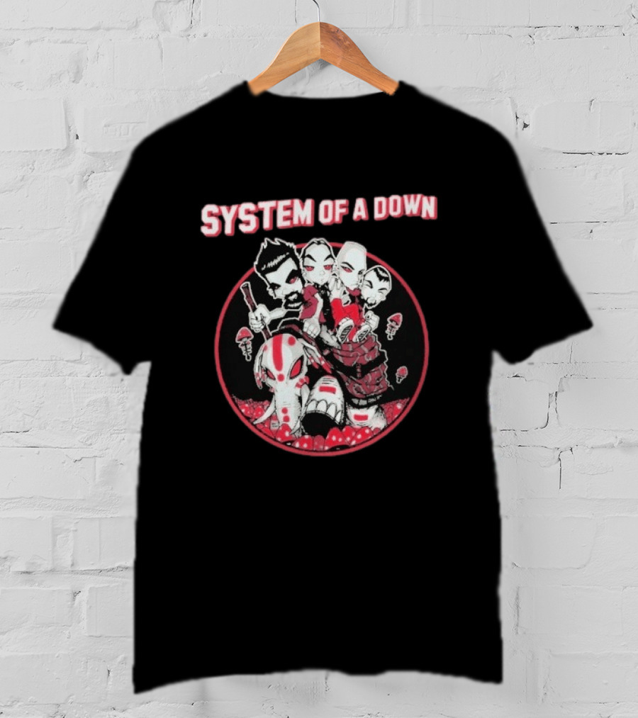 System Of A Down Mushroom People Iconic Band T-Shirt