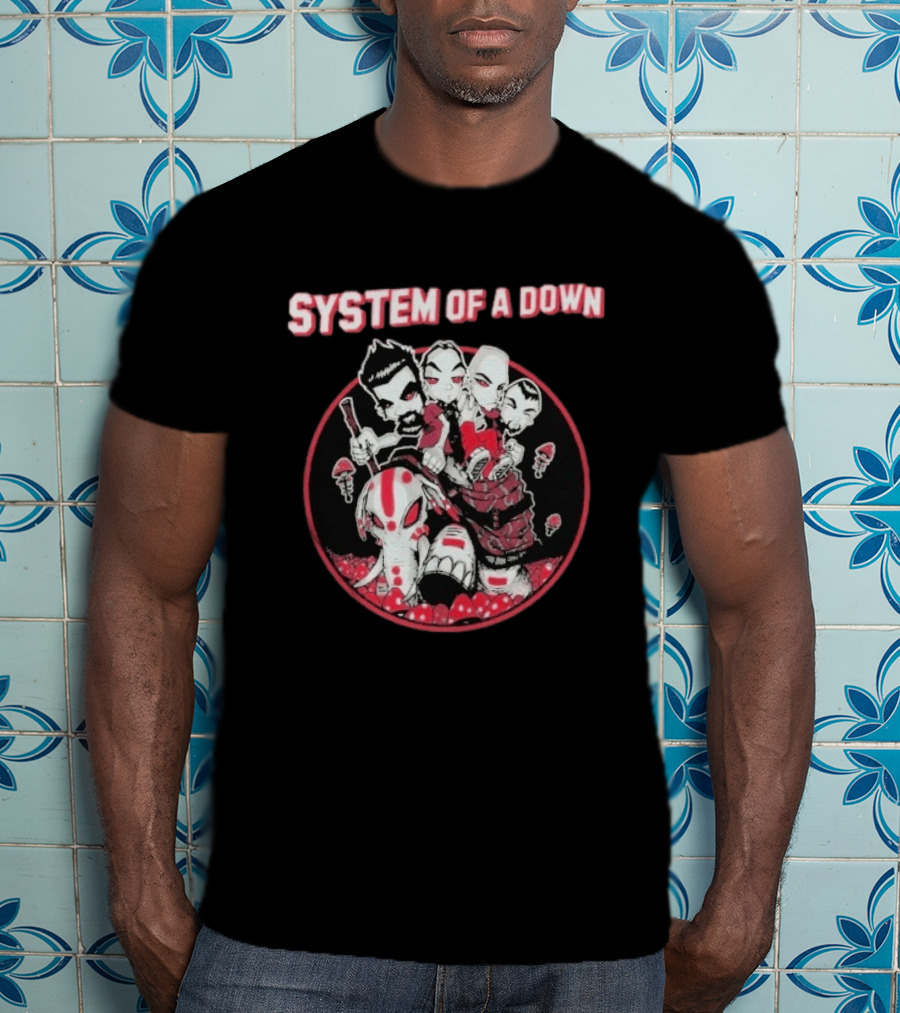 System Of A Down Mushroom People Iconic Band T-Shirt