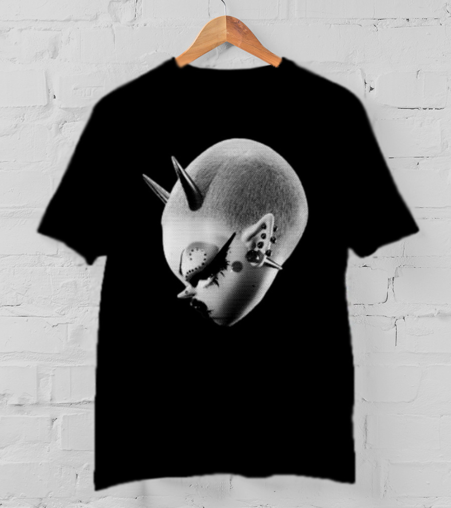 Poi And Keely Store The Bb Surreal 3D Punk Alien Head T-Shirt