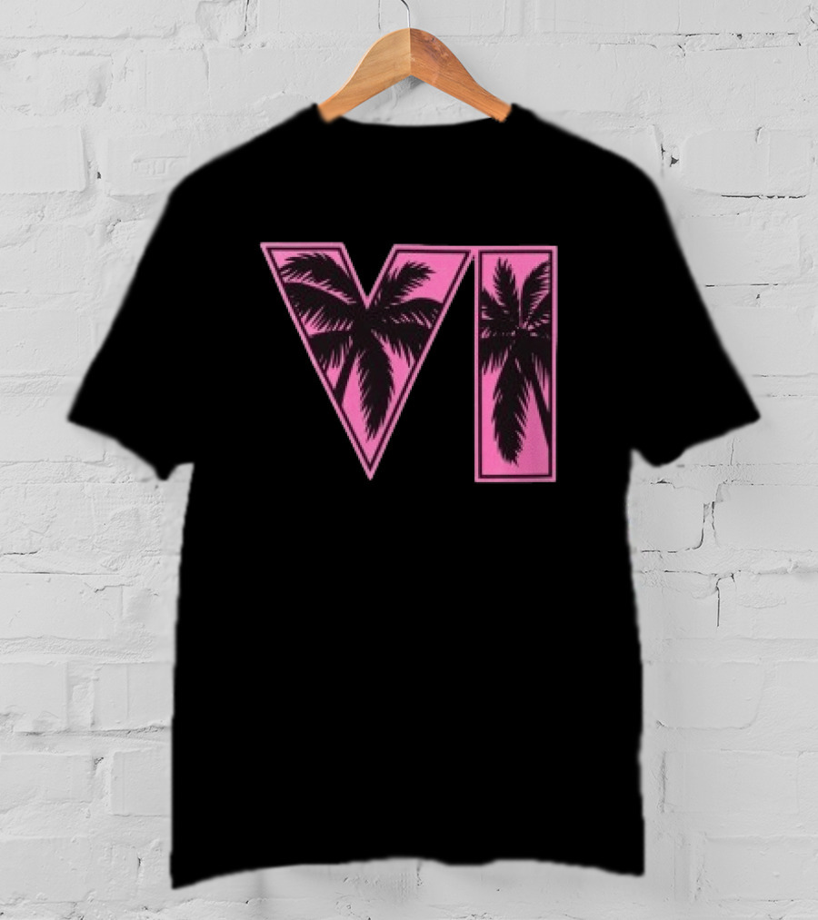 Rockstar Games Grand Theft Auto VI Pink Palm Trees T-Shirt