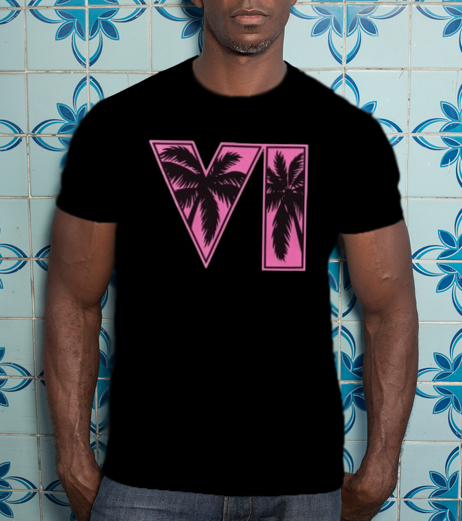 Rockstar Games Grand Theft Auto VI Pink Palm Trees T-Shirt