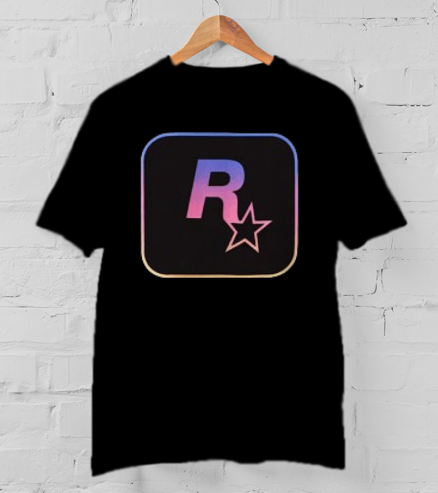Rockstar Games Store Iconic R Star Black Rockstar Games T-Shirt