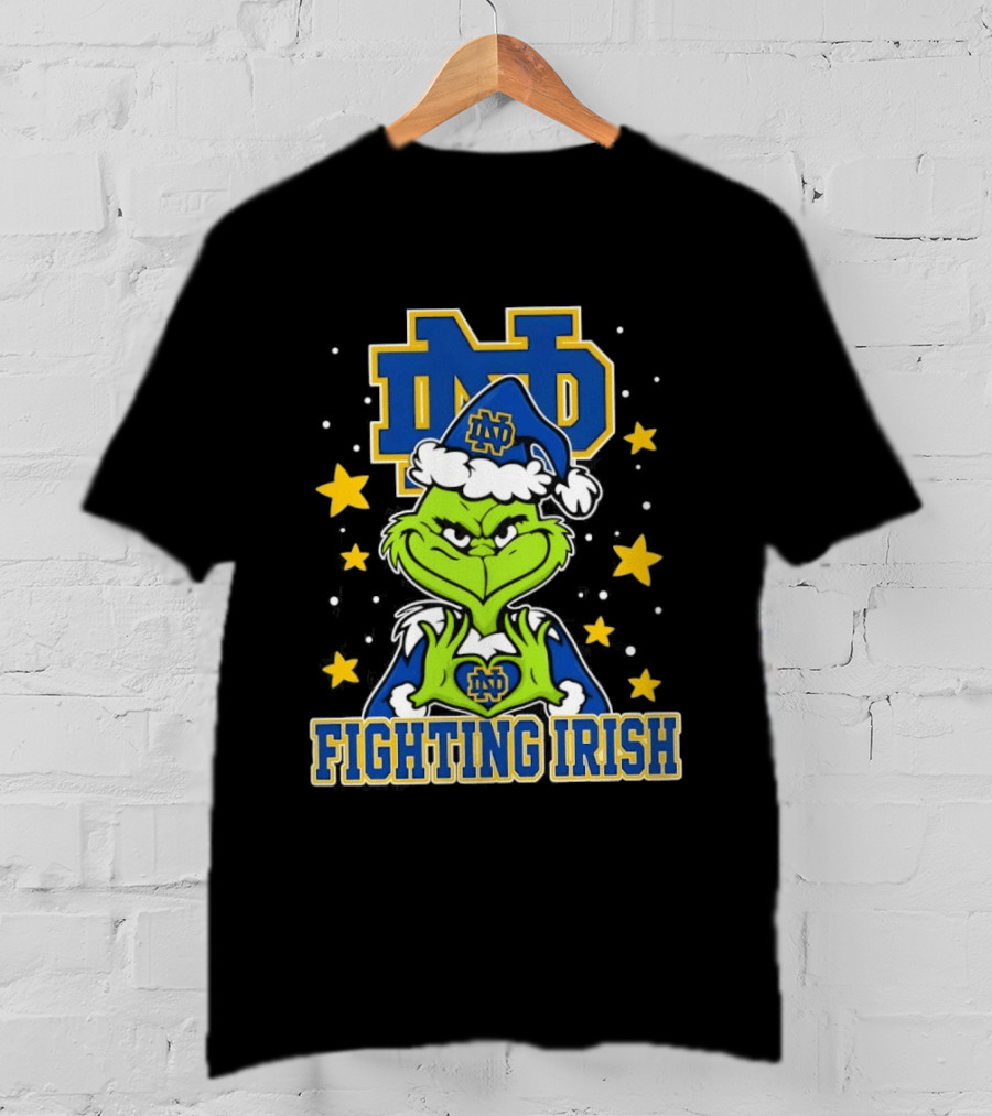 Notre Dame Fighting Irish Grinch Christmas ND T-Shirt