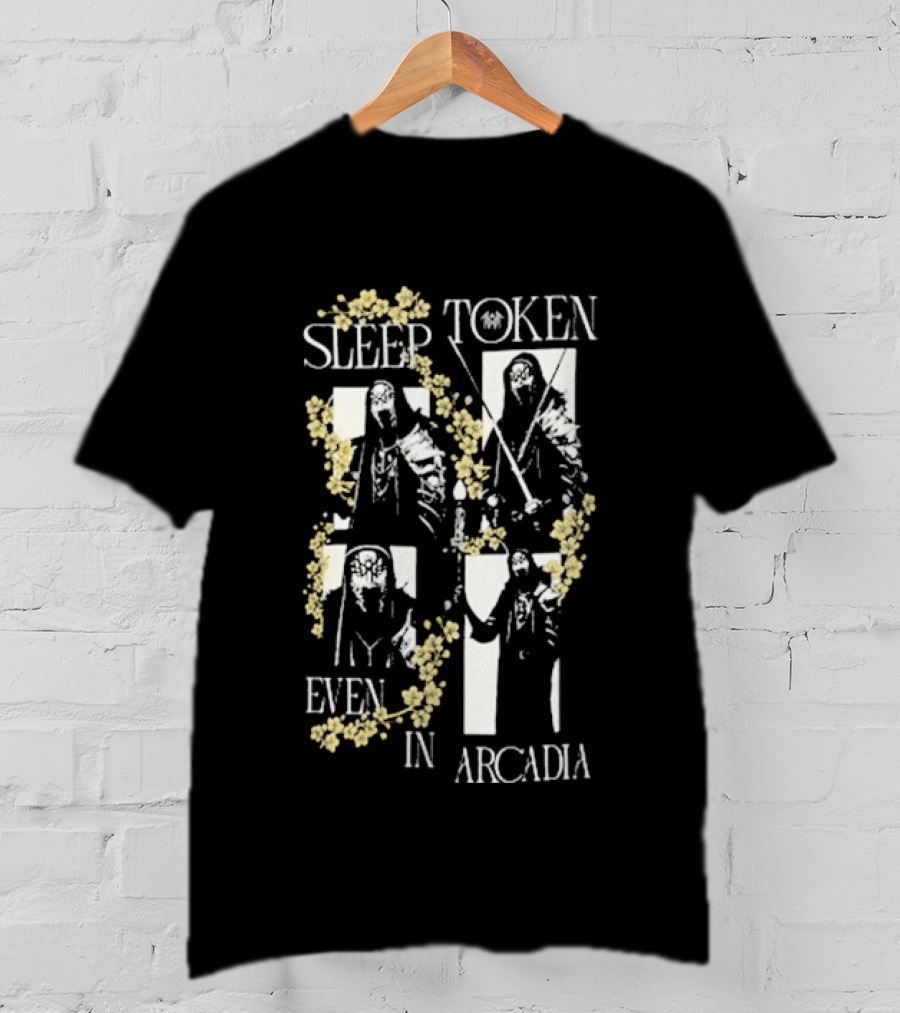 Sleep Token Even In Arcadia Vessel Collage Floral Yellow White T-Shirt
