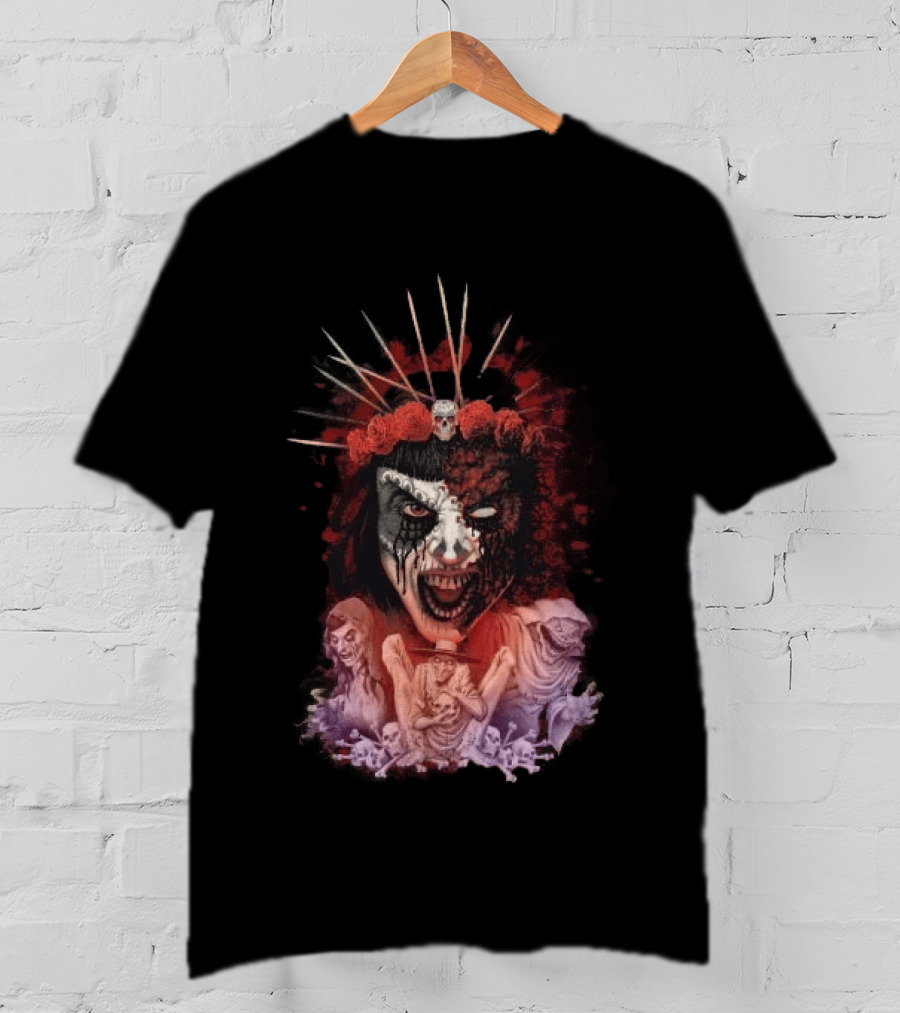 Universal Halloween Horror Nights 2026 Masked Horror Queen And Ghoulish Figures T-Shirt