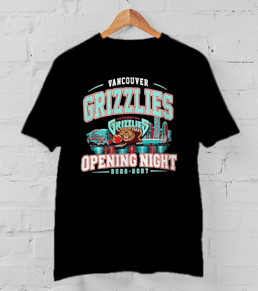 Vancouver Grizzlies Opening Night 2026 2027 City Skyline T-Shirt