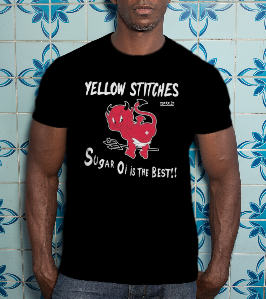 Yellow Stitches Sugar Oi Is The Best Devil T-Shirt