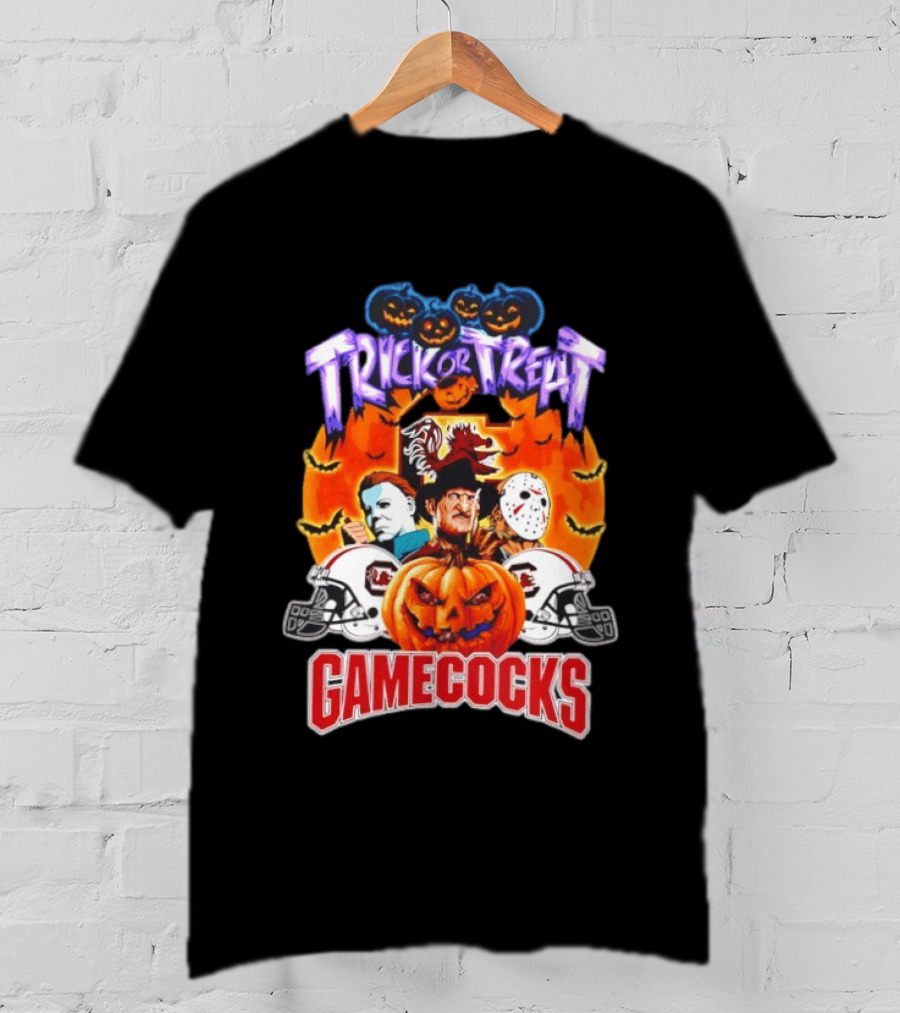 South Carolina Gamecocks Halloween 2026 Horror Characters Trick Or Treat T-Shirt