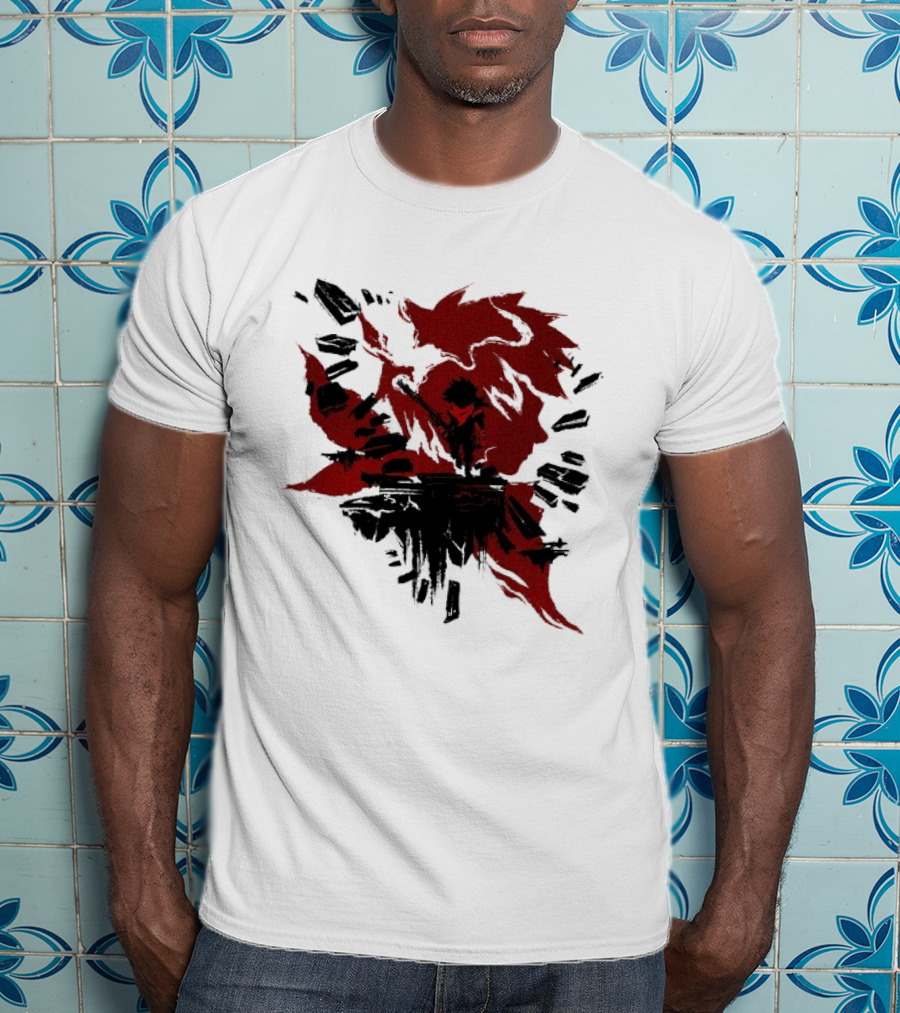 Bastion The Kid Red Silhouette Gaming T-Shirt