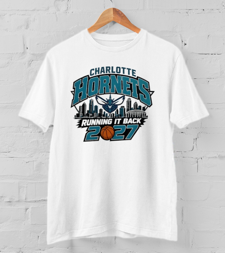 Charlotte Hornets 2027 Skyline Running It Back NBA T-Shirt