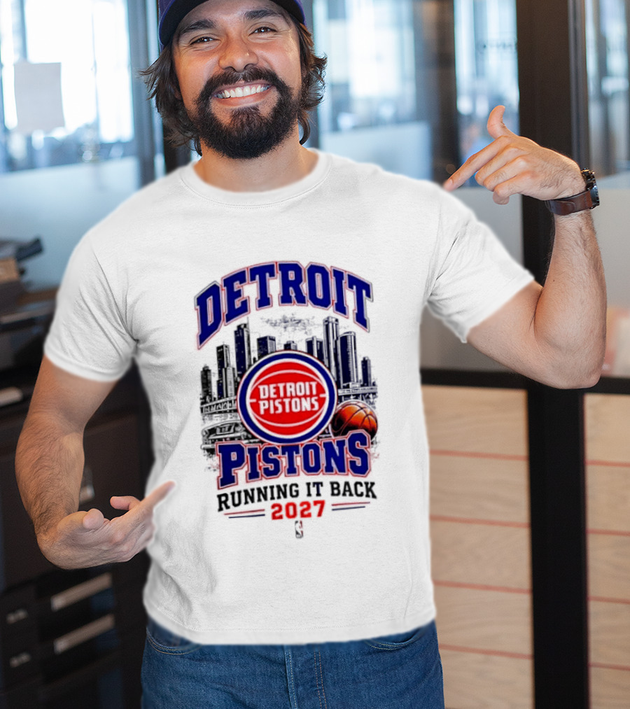 Detroit Pistons Running It Back 2027 NBA Basketball T-Shirt