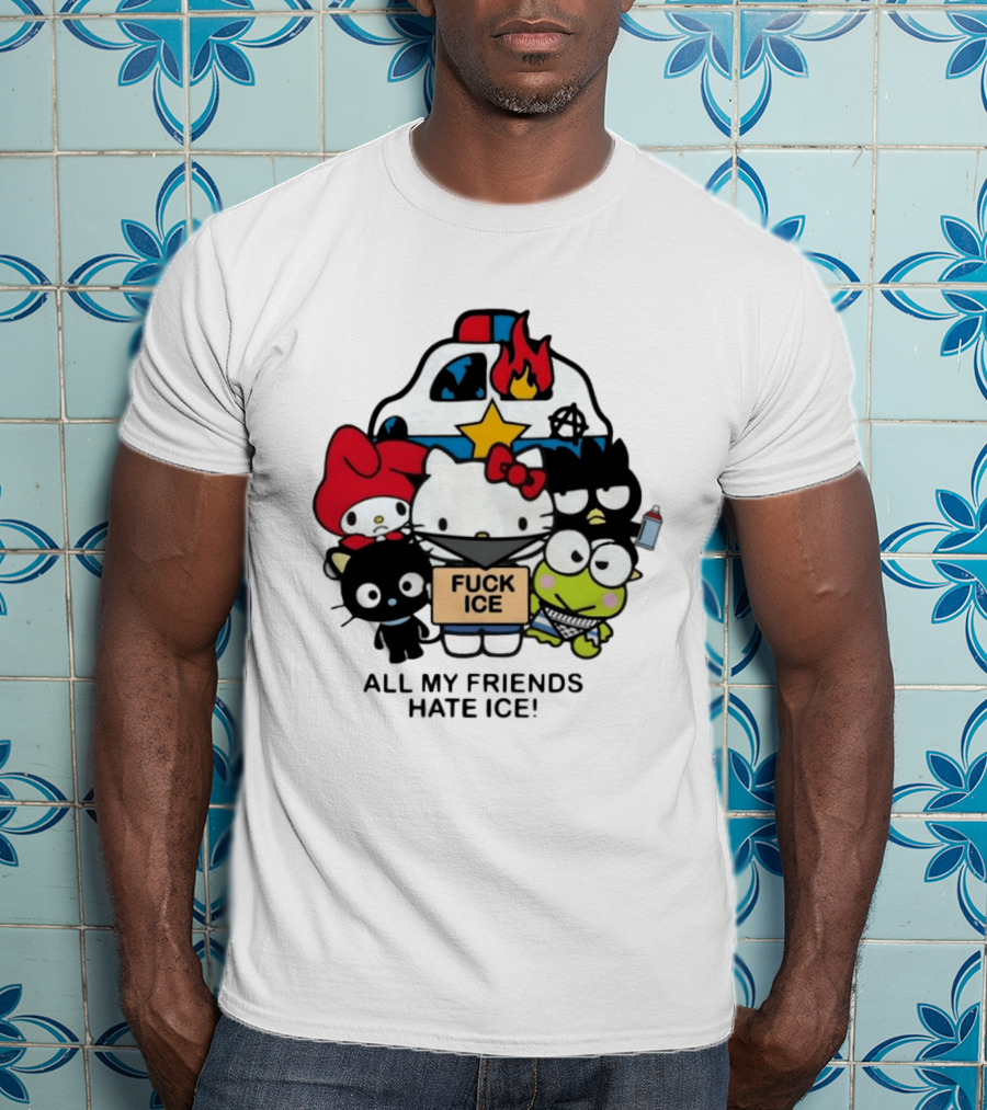 Hello Kitty Fuck Ice All My Friends Hate Ice T-Shirt