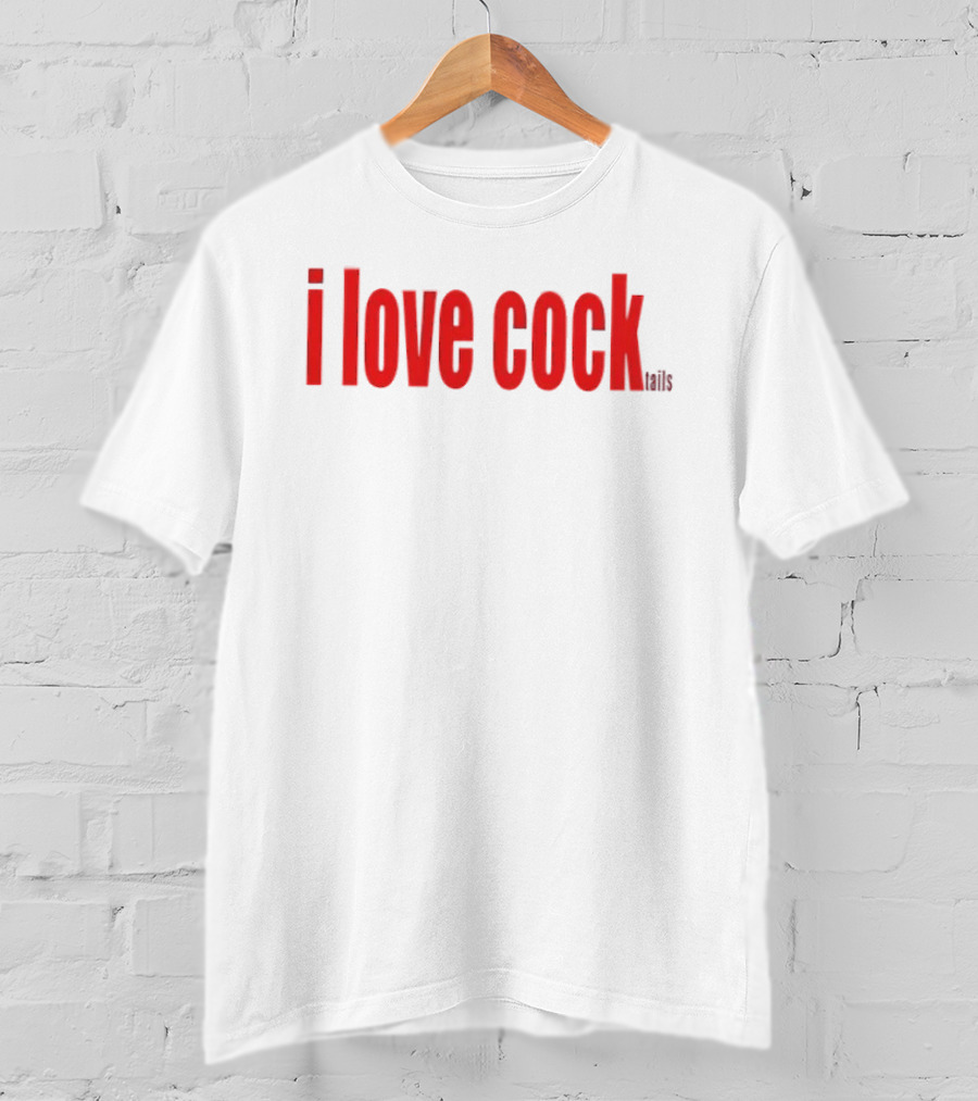 I Love Cocktails Bold Red T-Shirt
