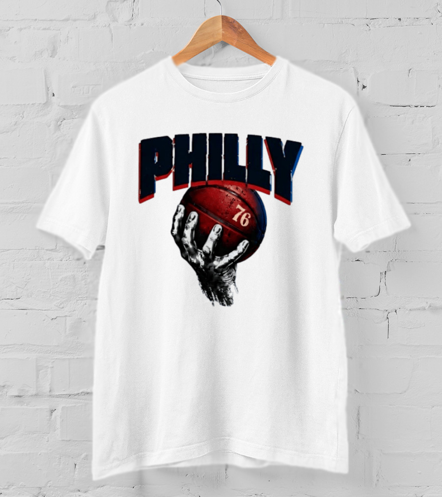 Philly Basketball 76 Hand T-Shirt