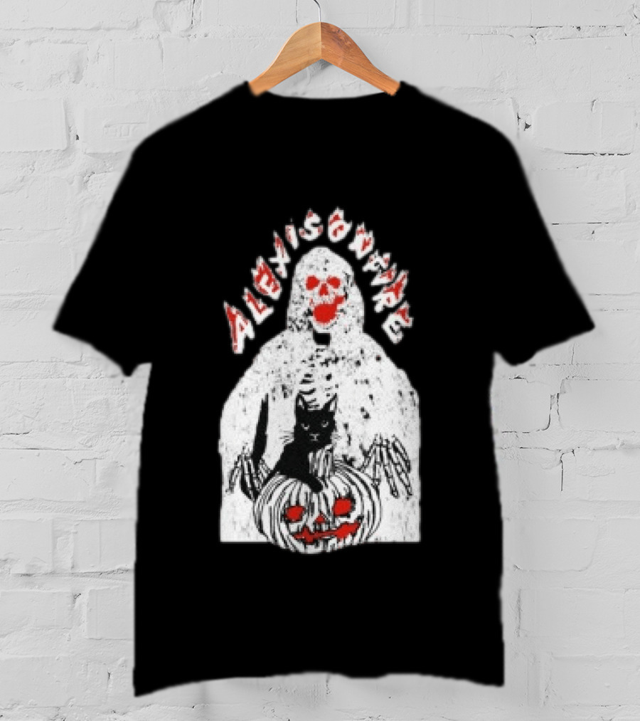 Alexisonfire Halloween Skeleton Cat Pumpkin Strange Things T-Shirt