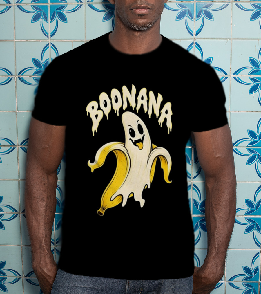 Boonana Spooky Ghost Pun Halloween Banana T-Shirt