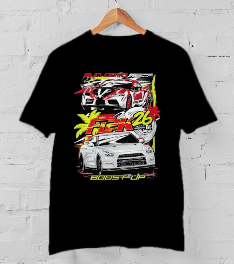 Cleetus McFarland Sun Down Boost Up Import FL2K26 Presented By BC Racing T-Shirt