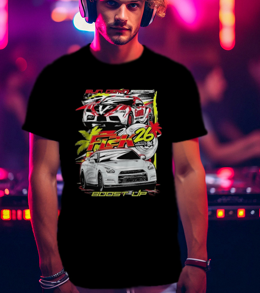 Cleetus McFarland Sun Down Boost Up Import FL2K26 Presented By BC Racing T-Shirt