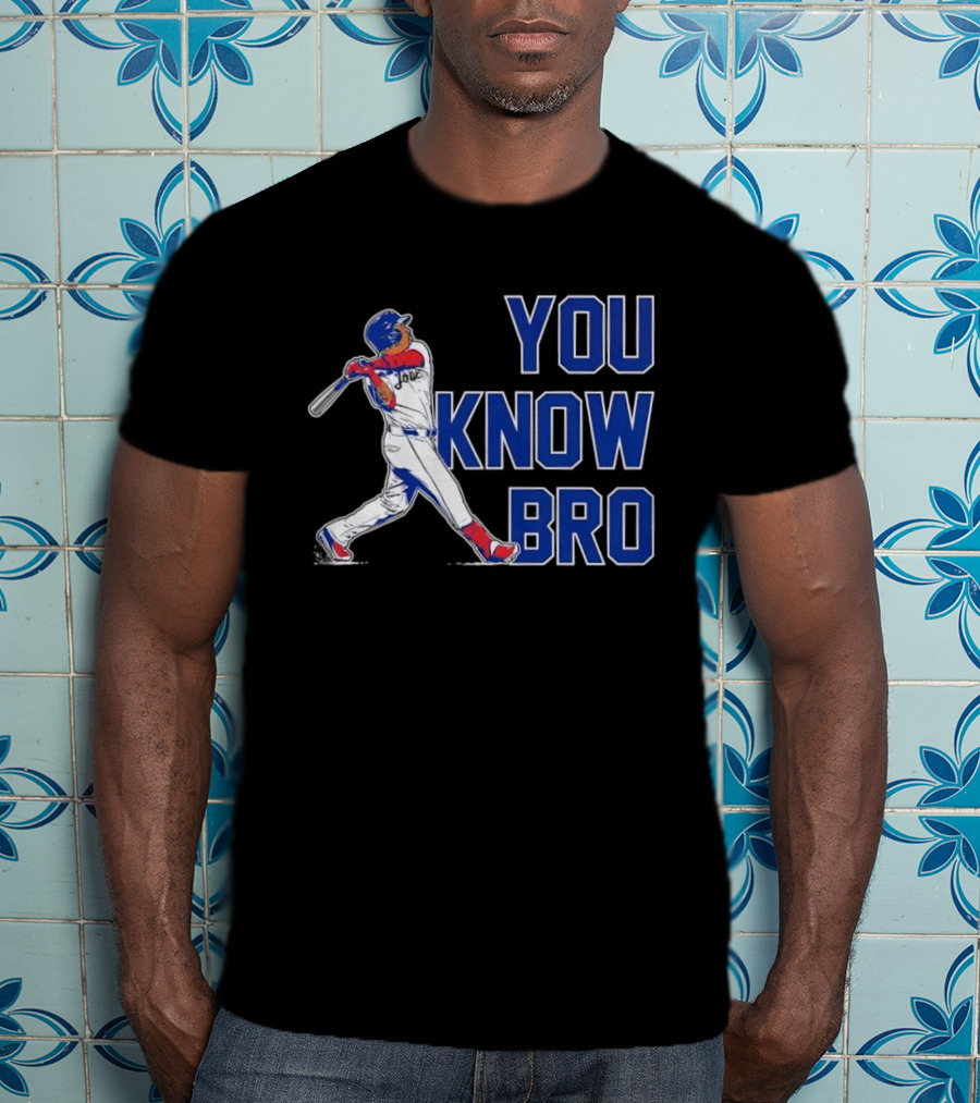 Cleveland Guardians Jose Ramirez You Know Bro Swing Baseball T-Shirt